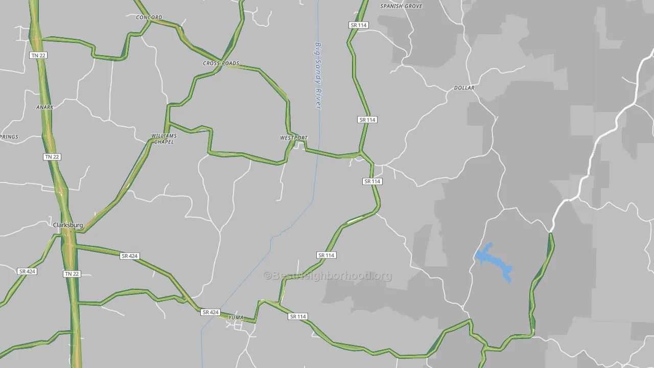 38387, TN Map of Noise Levels in 38387