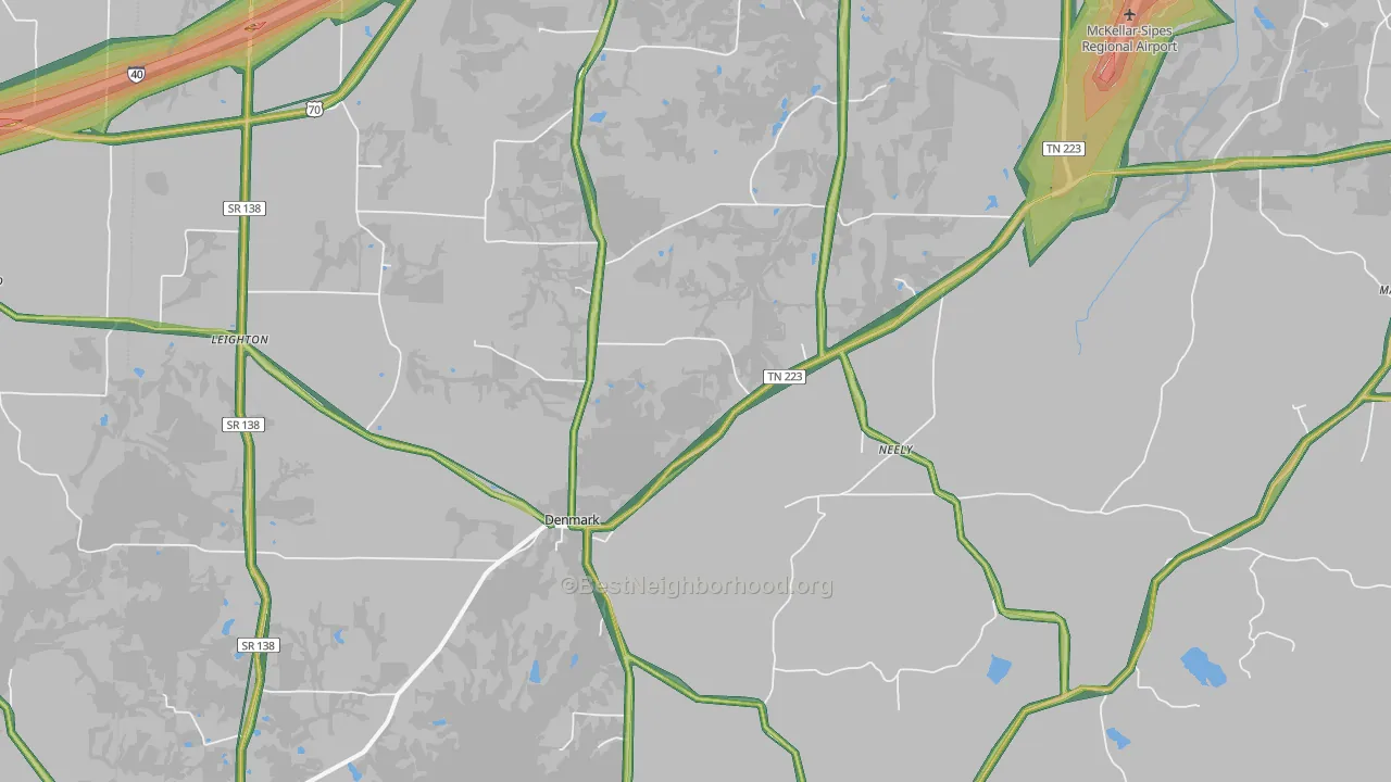 38391, TN Map of Noise Levels in 38391