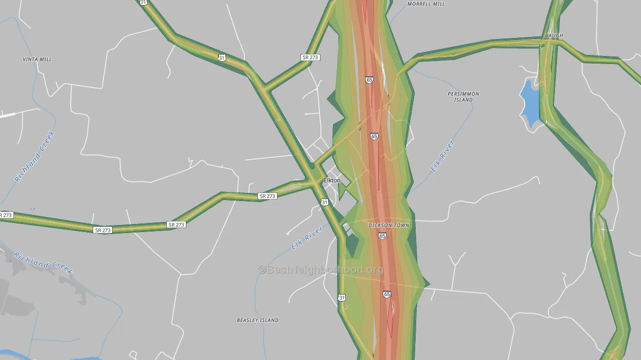38455, TN Map of Noise Levels in 38455