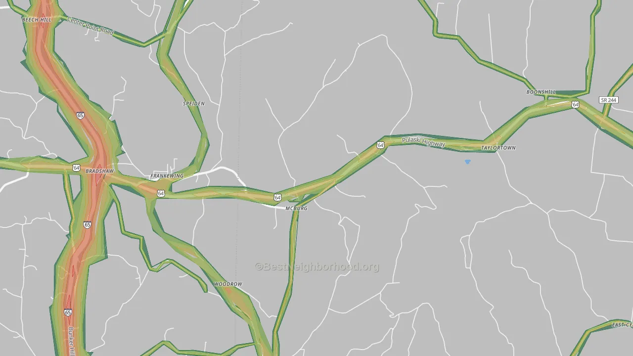 38459, TN Map of Noise Levels in 38459