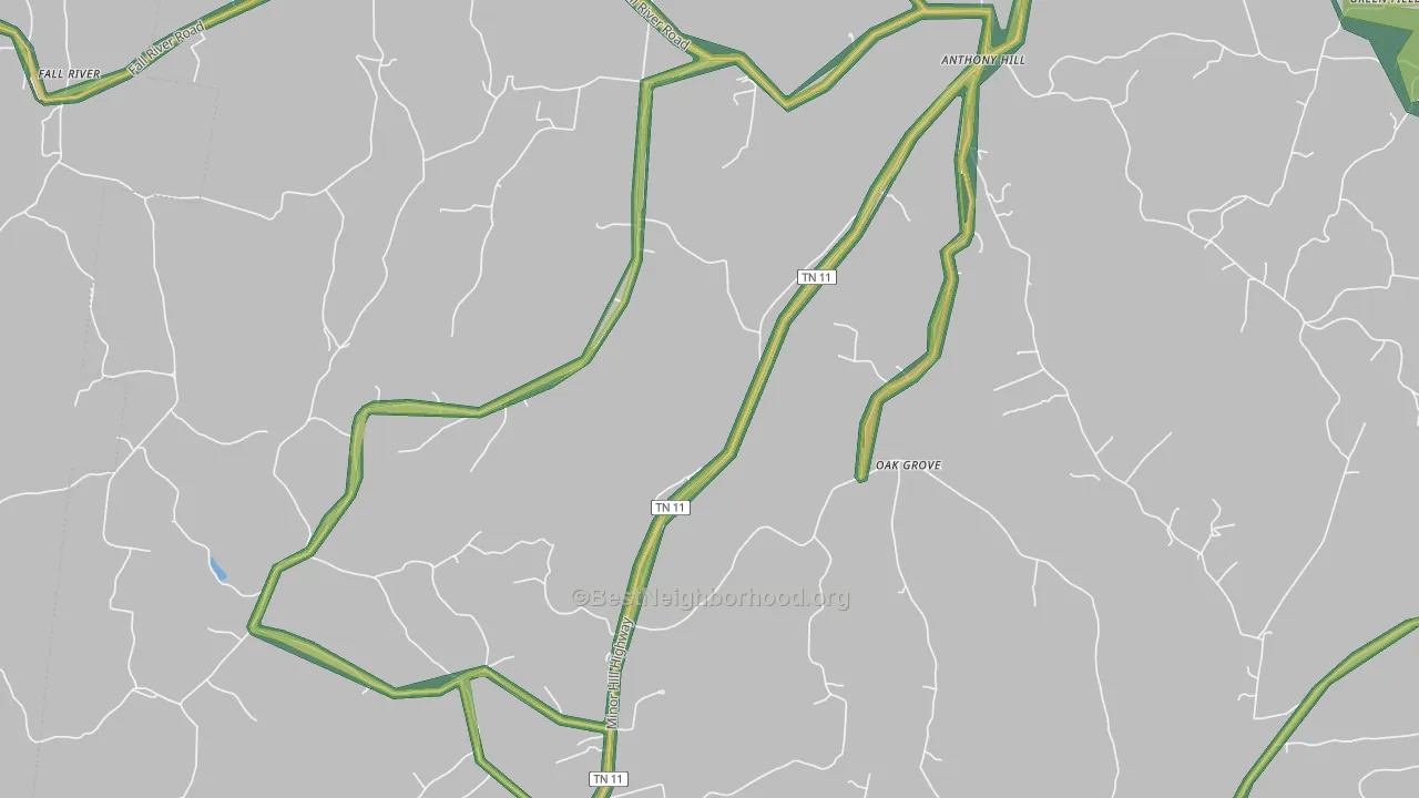 38460, TN Map of Noise Levels in 38460