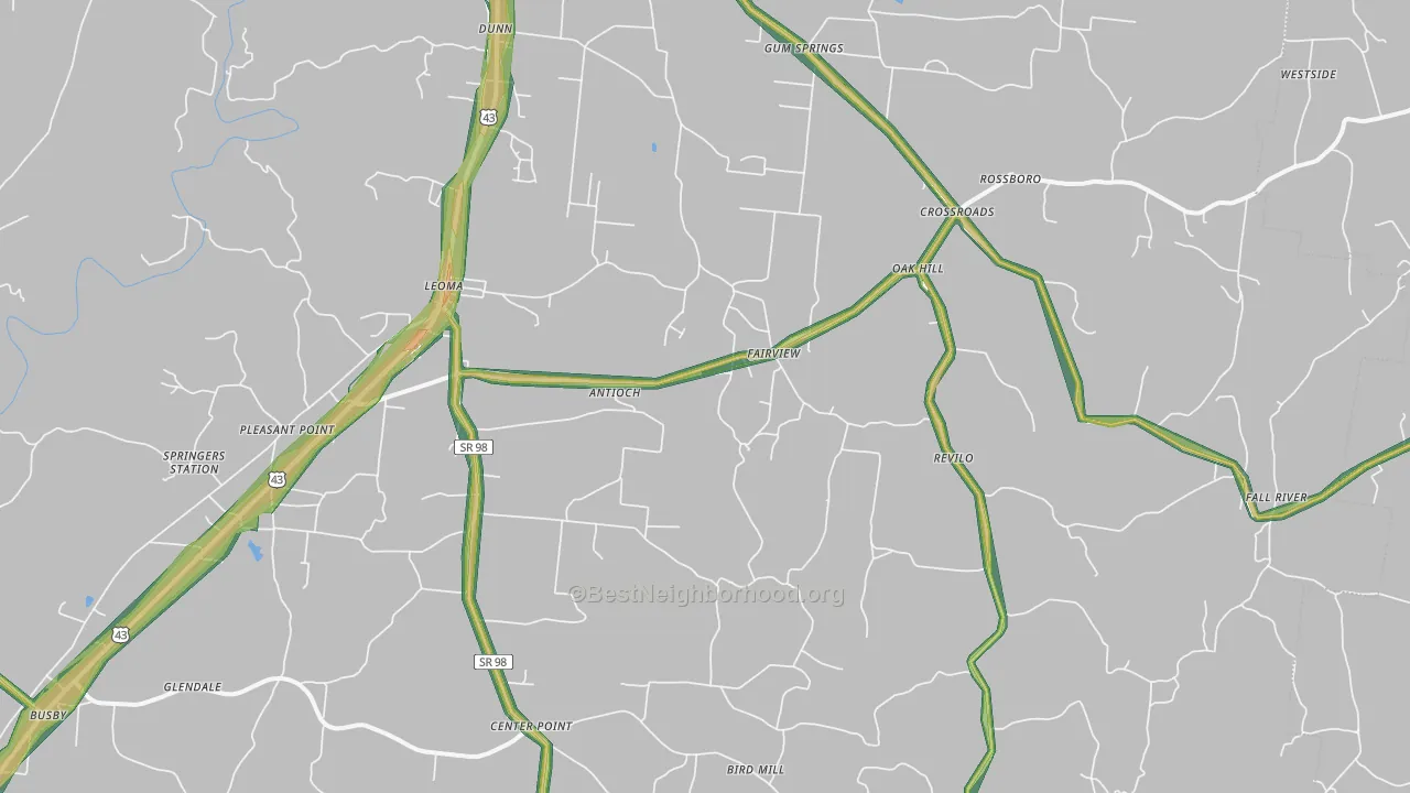 38468, TN Map of Noise Levels in 38468
