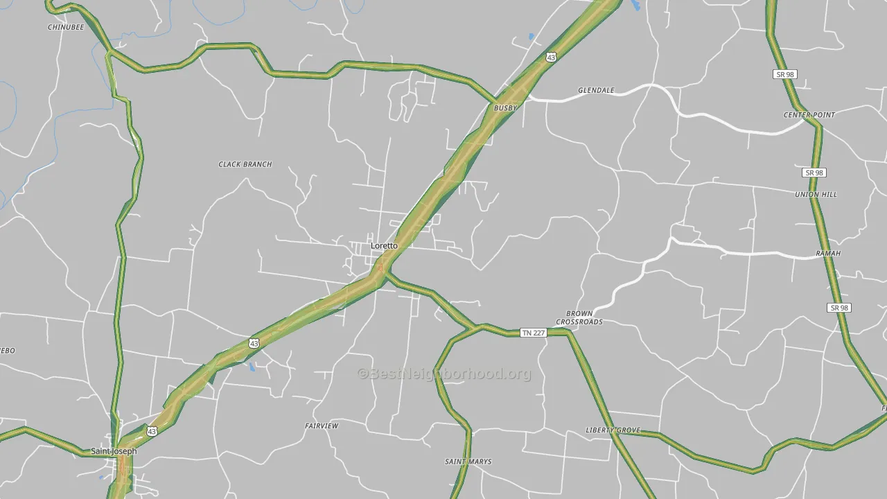 38469, TN Map of Noise Levels in 38469