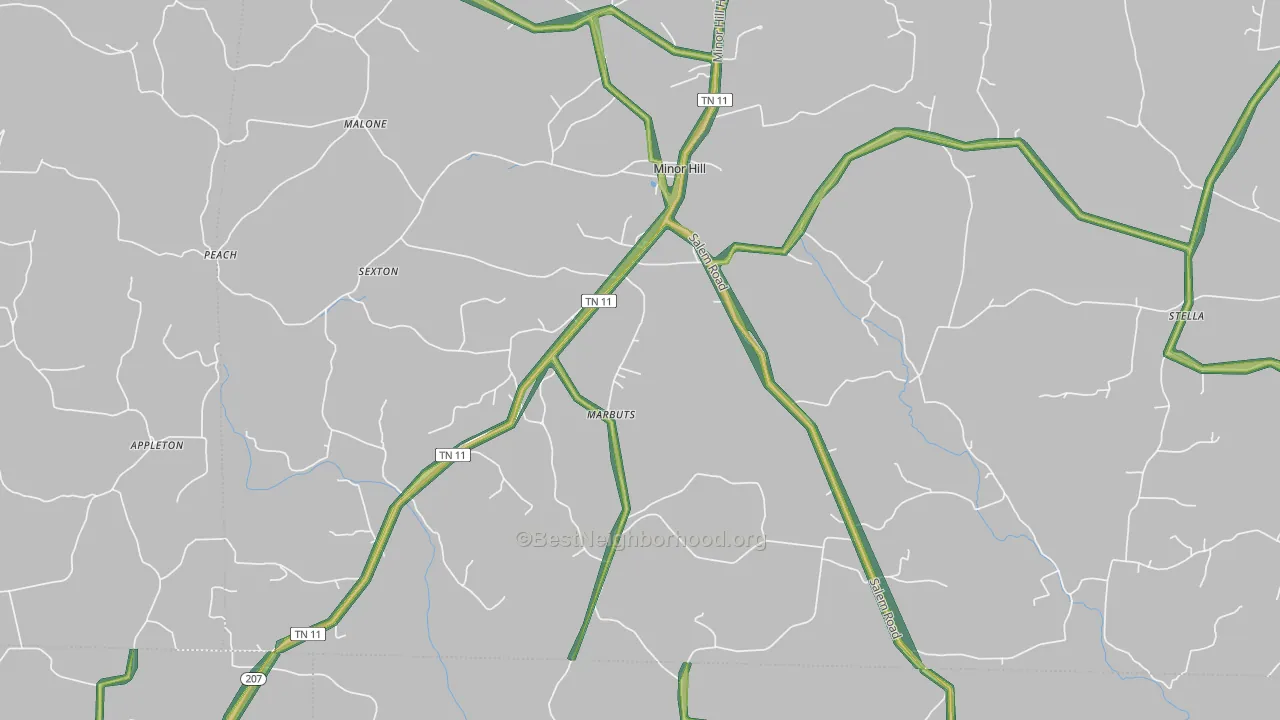 38473, TN Map of Noise Levels in 38473