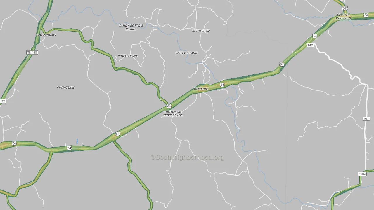 38475, TN Map of Noise Levels in 38475