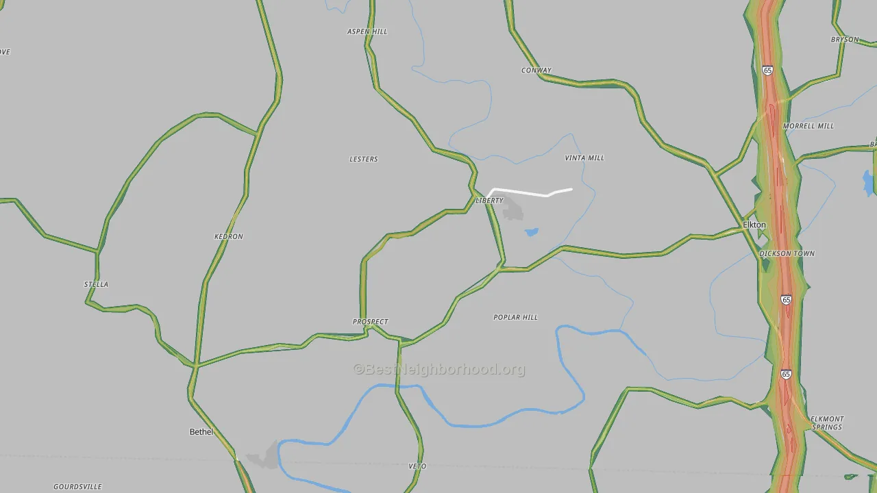 38477, TN Map of Noise Levels in 38477