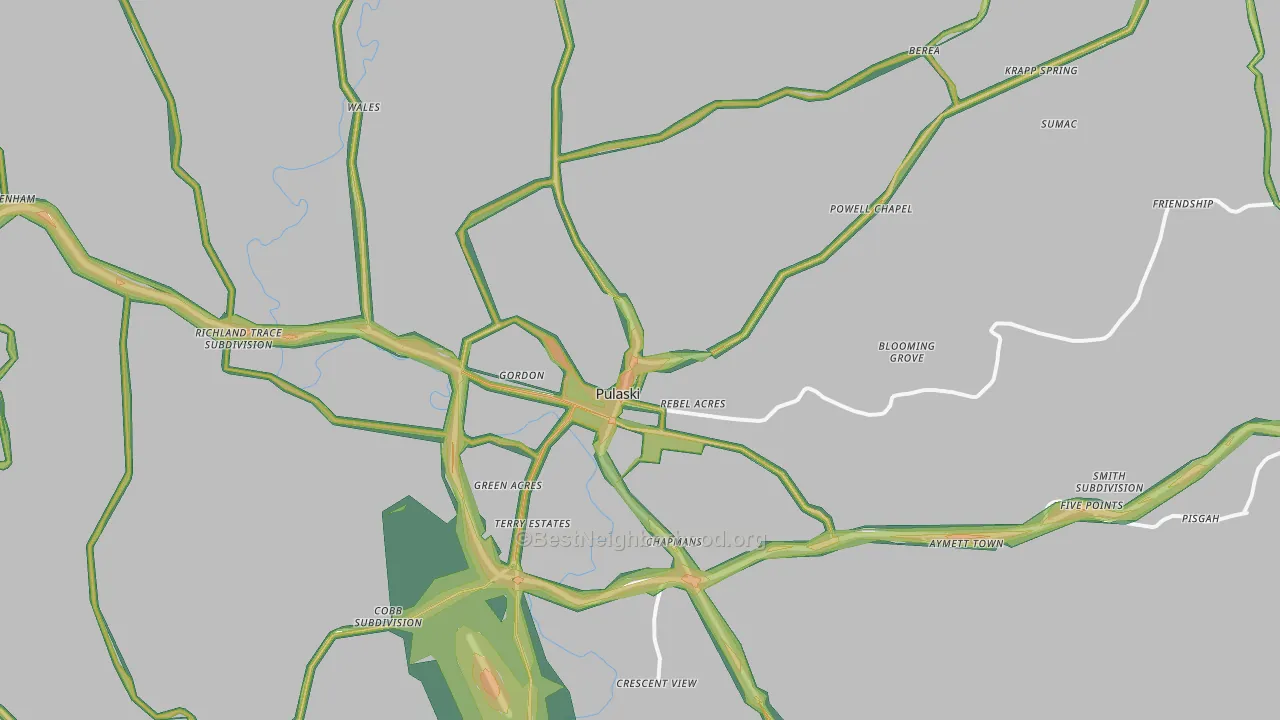 38478, TN Map of Noise Levels in 38478