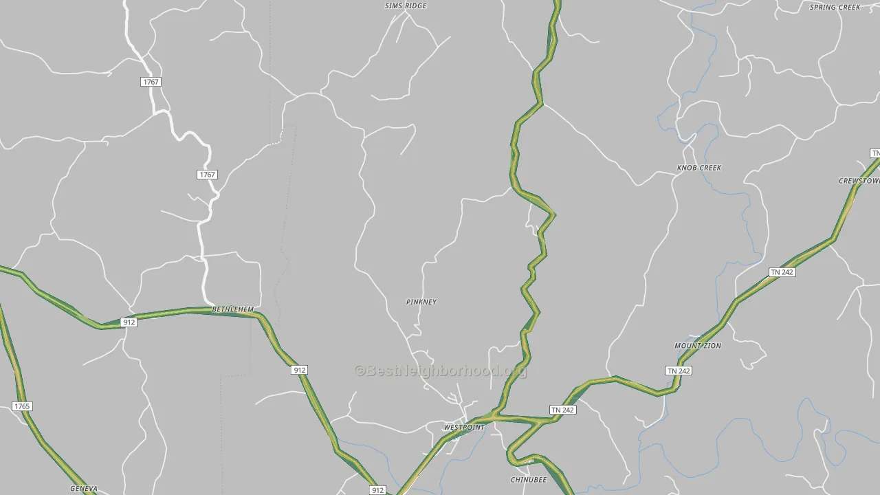 38486, TN Map of Noise Levels in 38486