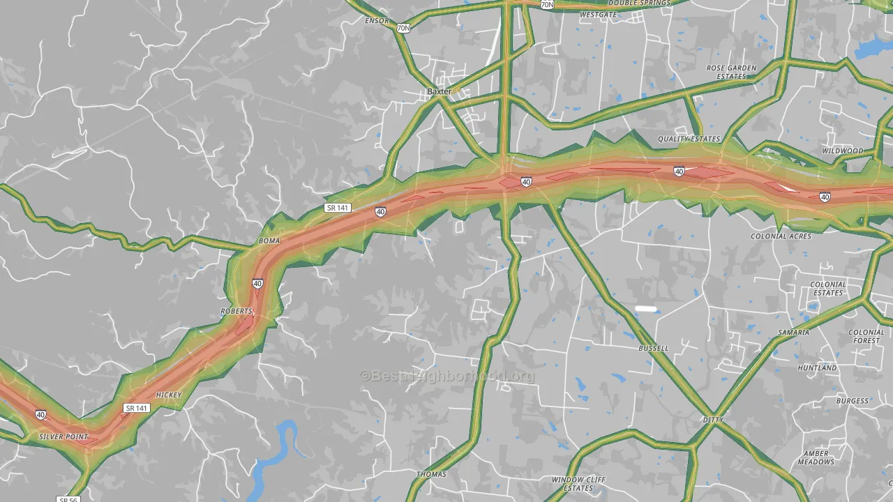 38544, TN Map of Noise Levels in 38544