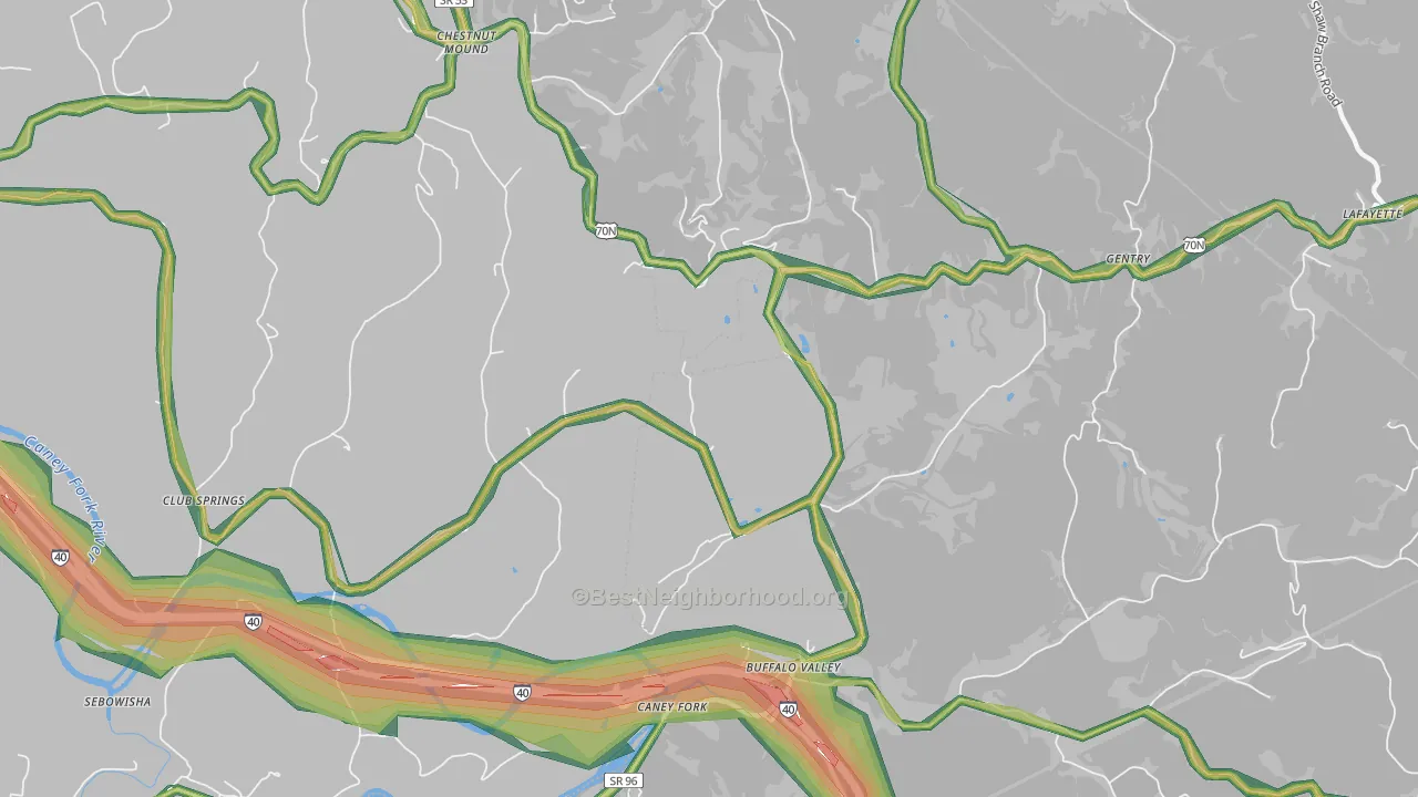 38548, TN Map of Noise Levels in 38548
