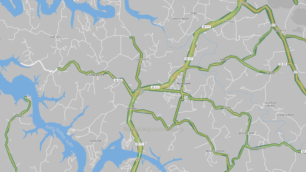 38549, TN Map of Noise Levels in 38549