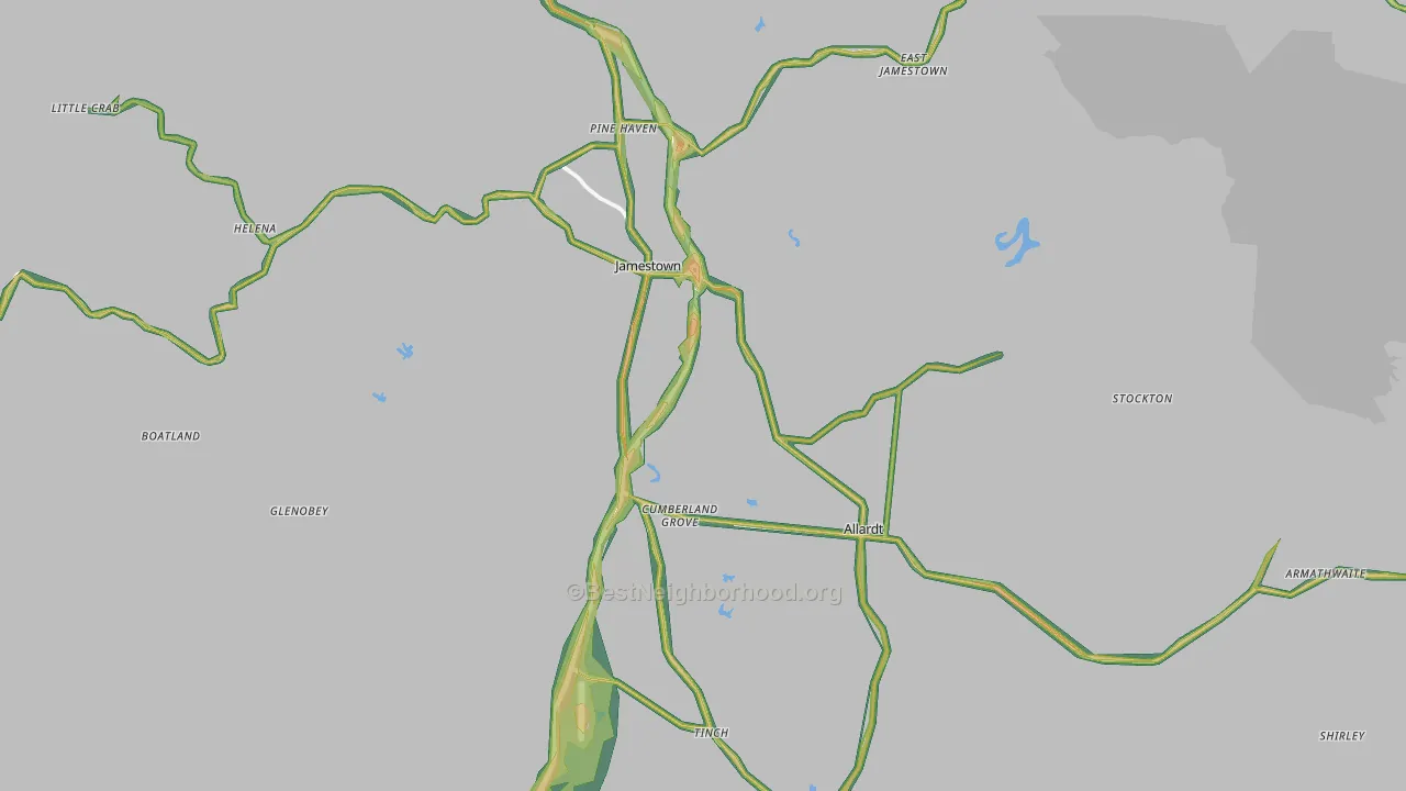38556, TN Map of Noise Levels in 38556