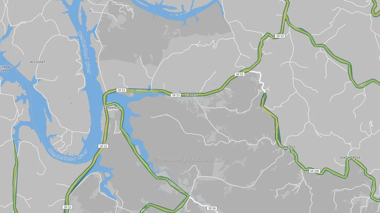 38564, TN Map of Noise Levels in 38564