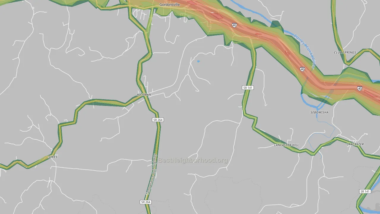 38567, TN Map of Noise Levels in 38567