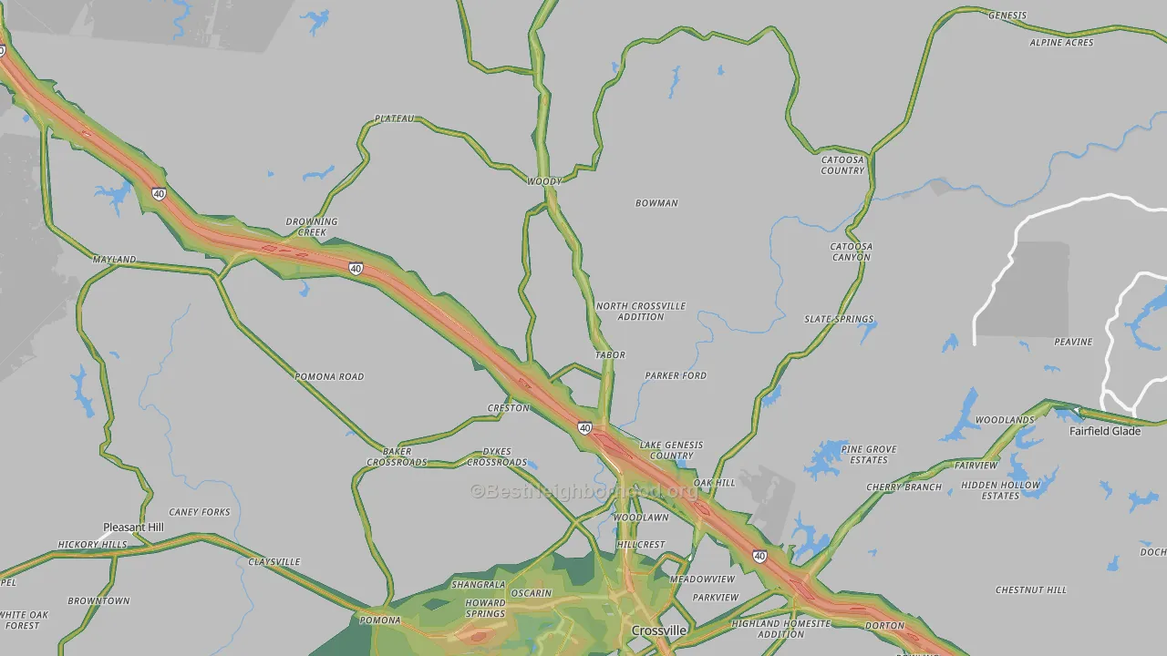 38571, TN Map of Noise Levels in 38571