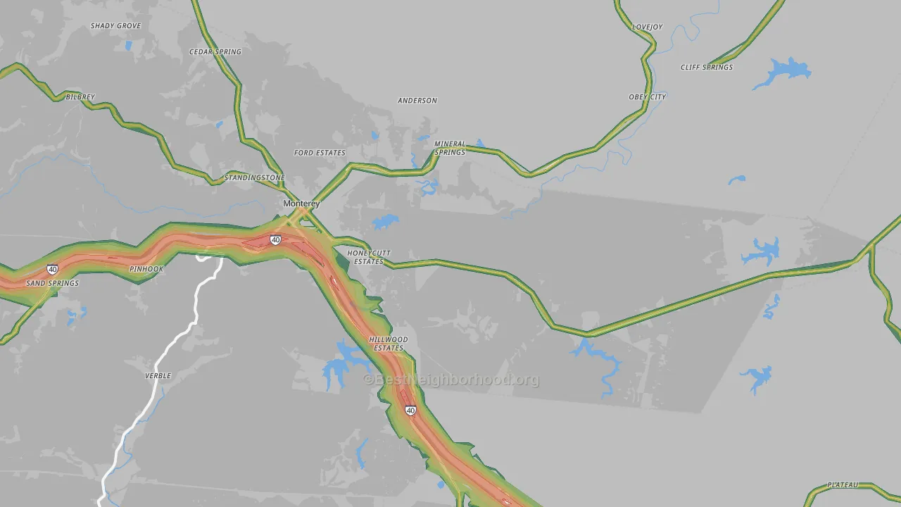 38574, TN Map of Noise Levels in 38574