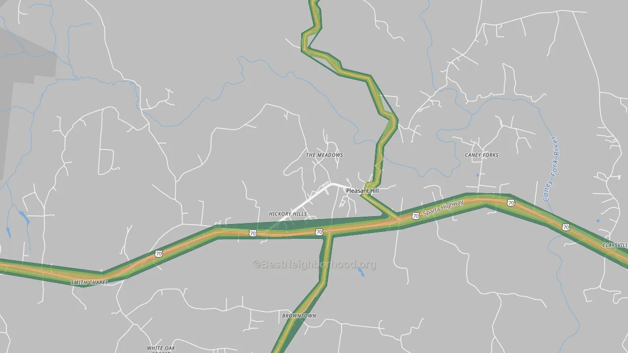 38578, TN Map of Noise Levels in 38578