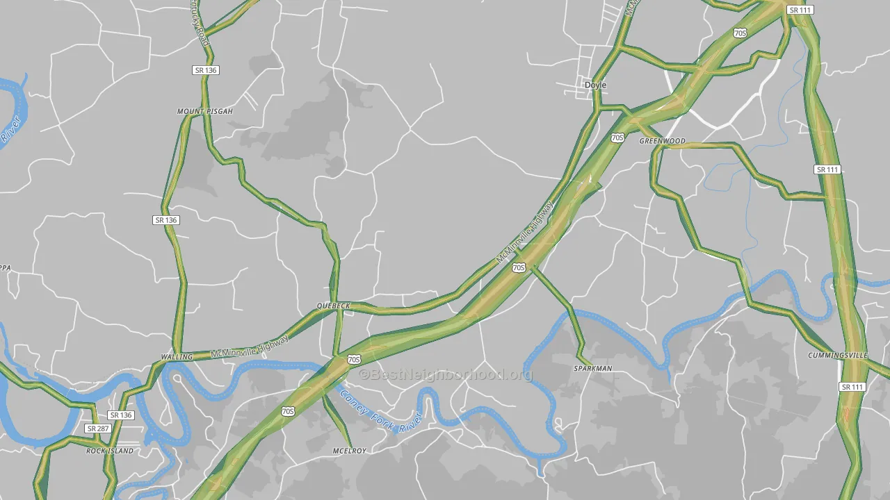 38579, TN Map of Noise Levels in 38579