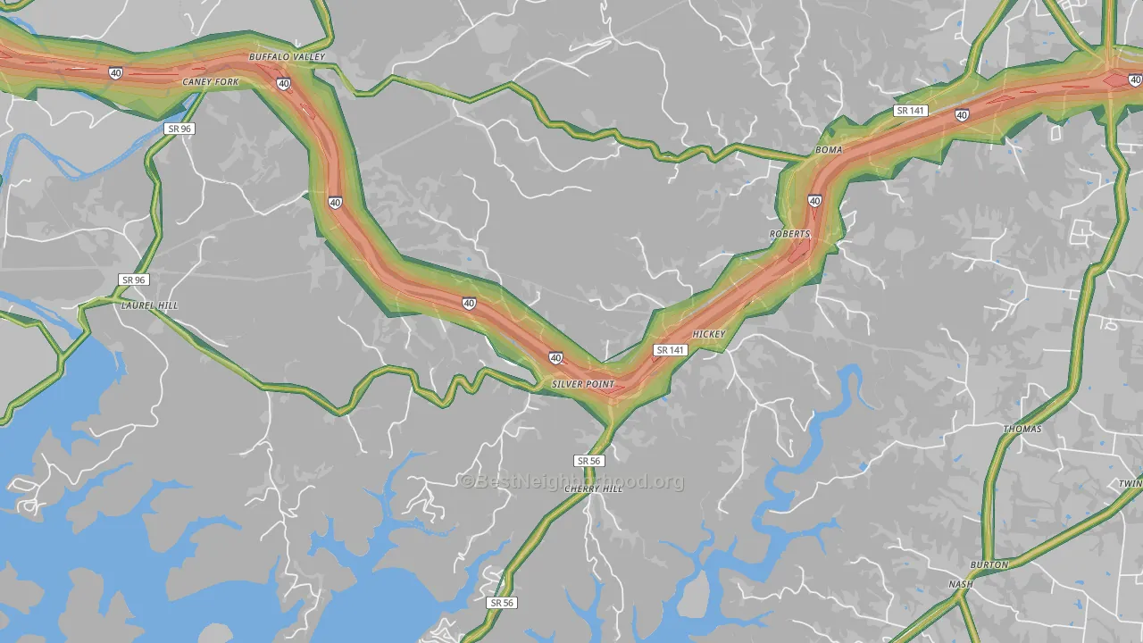 38582, TN Map of Noise Levels in 38582