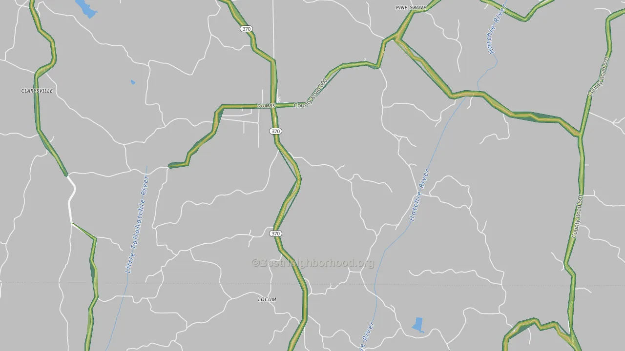 38625, MS Map of Noise Levels in 38625