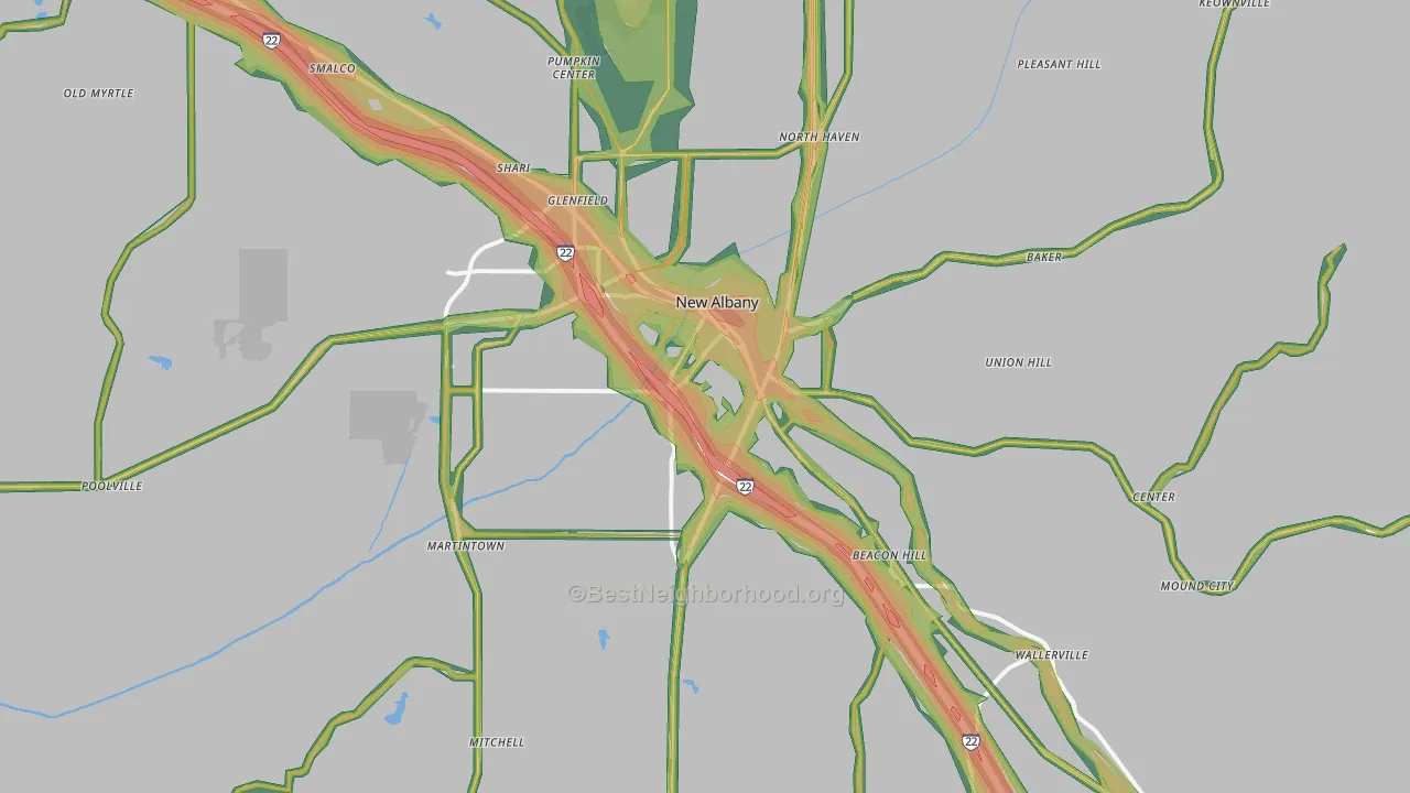 38652, MS Map of Noise Levels in 38652