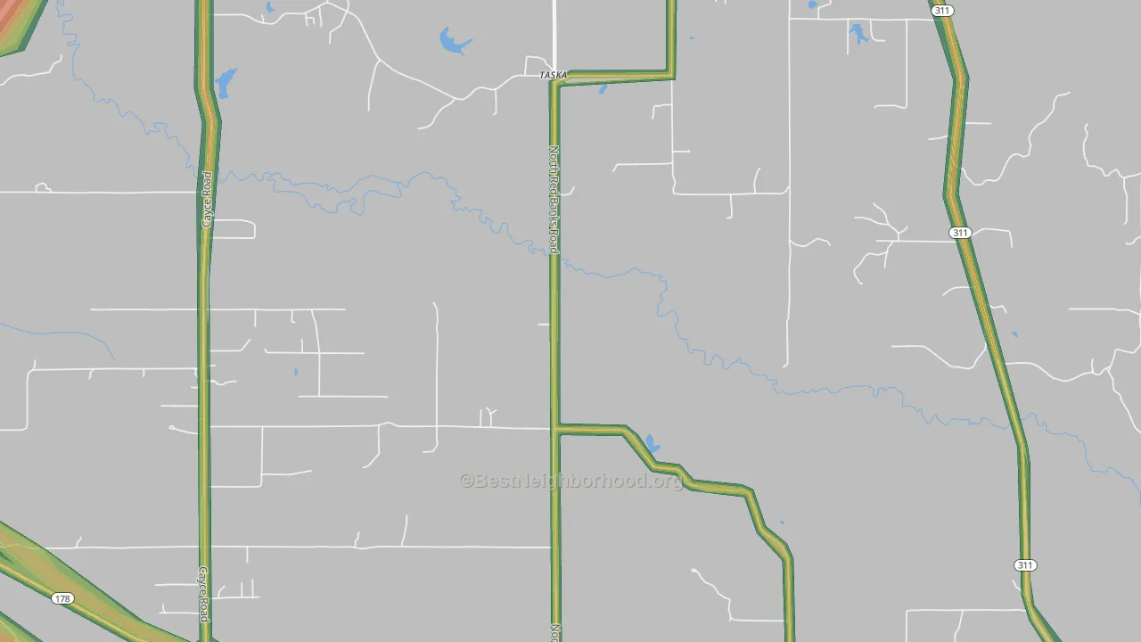 38661, MS Map of Noise Levels in 38661