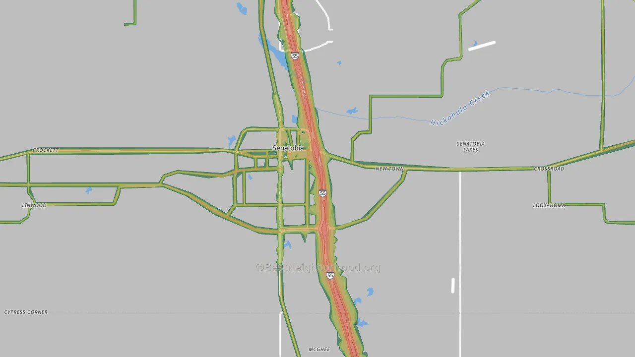38668, MS Map of Noise Levels in 38668