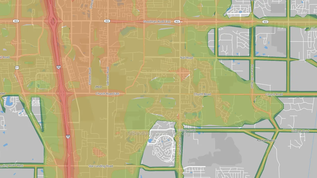 38672, MS Map of Noise Levels in 38672