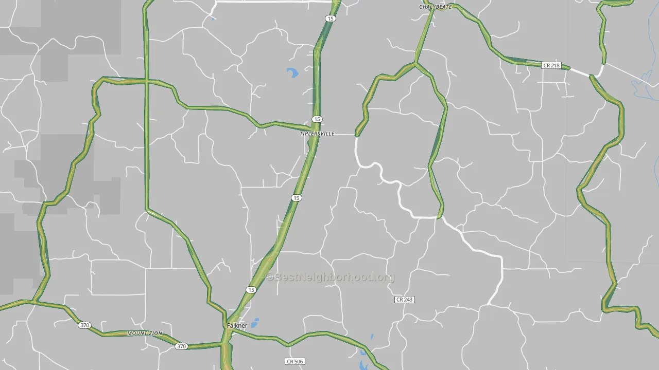 38674, MS Map of Noise Levels in 38674