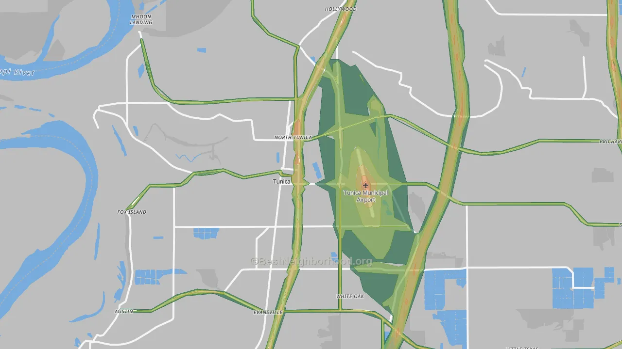 38676, MS Map of Noise Levels in 38676