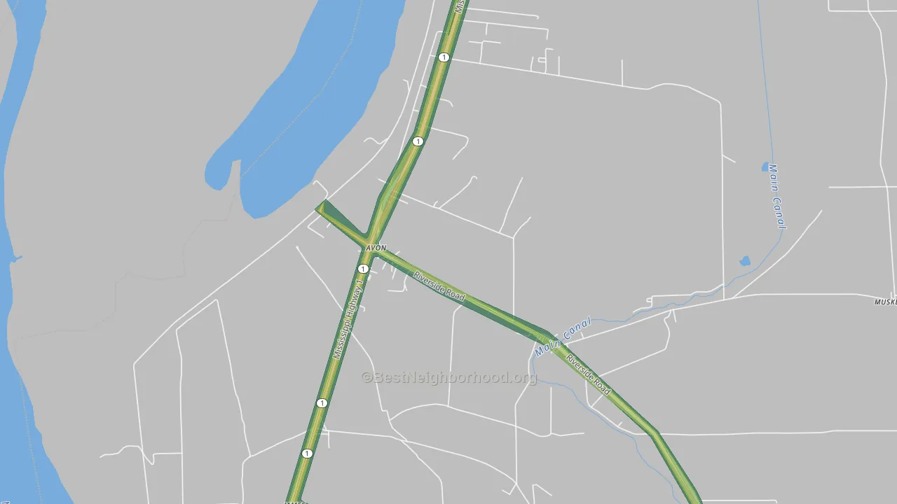 38723, MS Map of Noise Levels in 38723