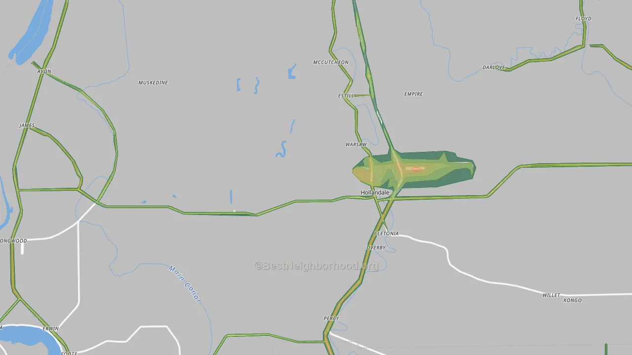 38748, MS Map of Noise Levels in 38748