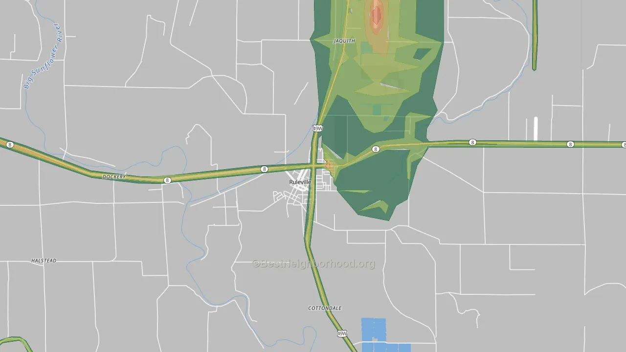38771, MS Map of Noise Levels in 38771