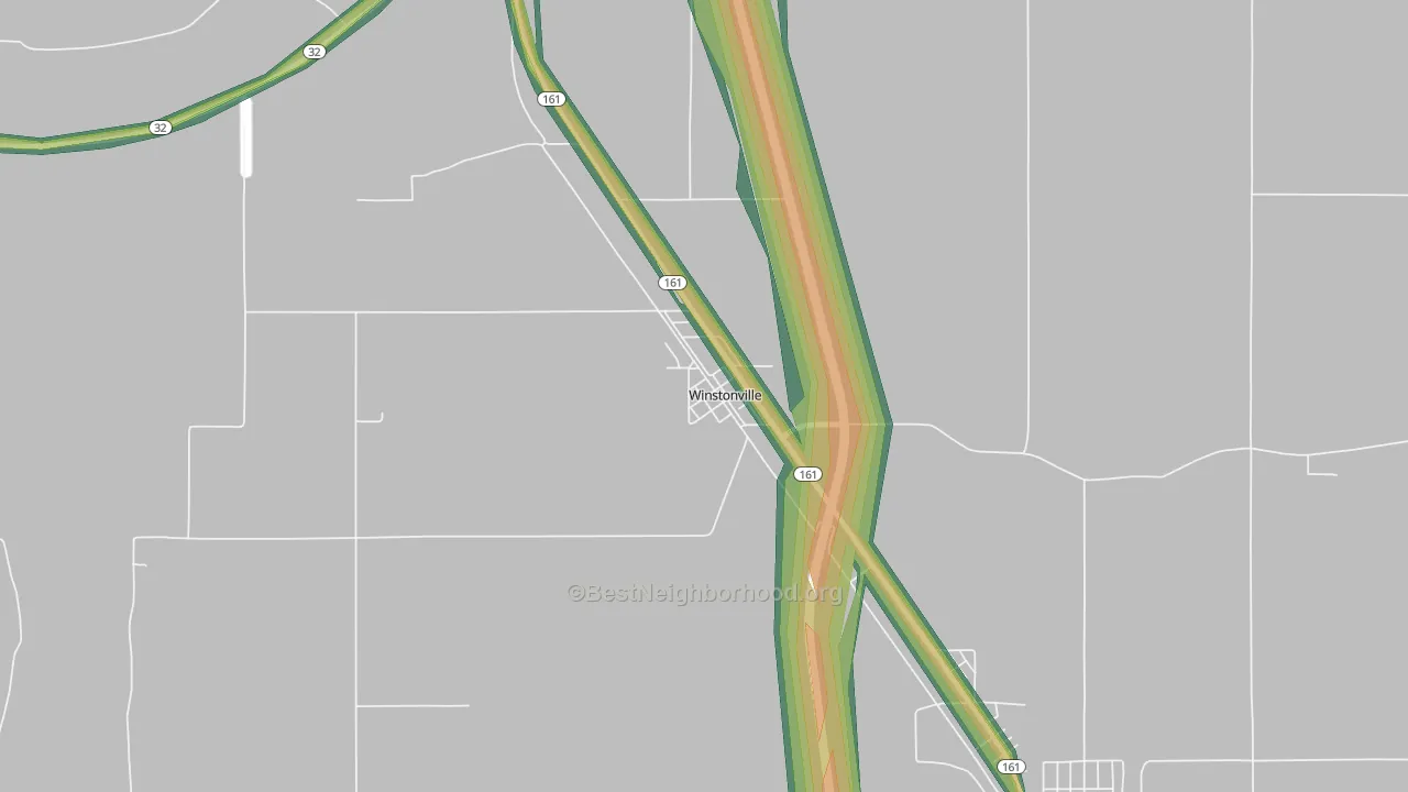 38781, MS Map of Noise Levels in 38781