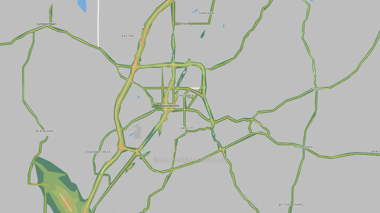 38829, MS Map of Noise Levels in 38829