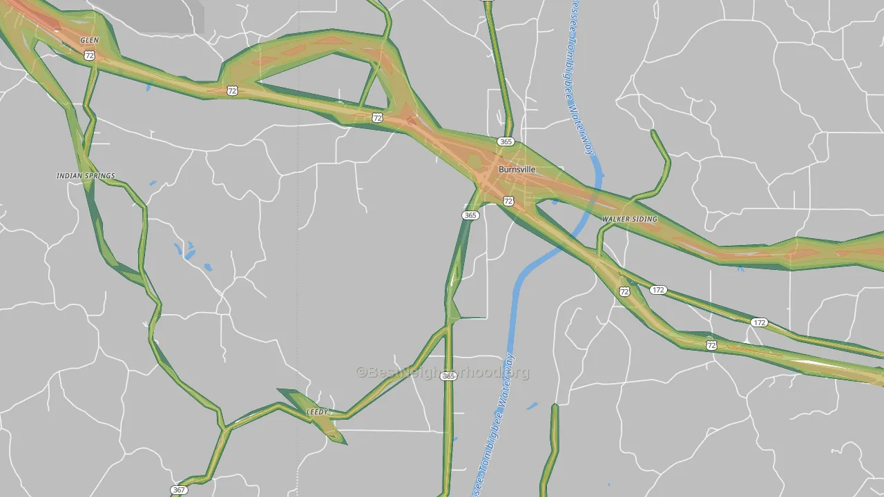 38833, MS Map of Noise Levels in 38833