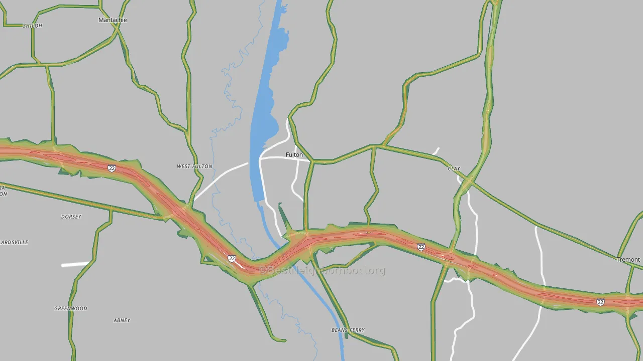 38843, MS Map of Noise Levels in 38843