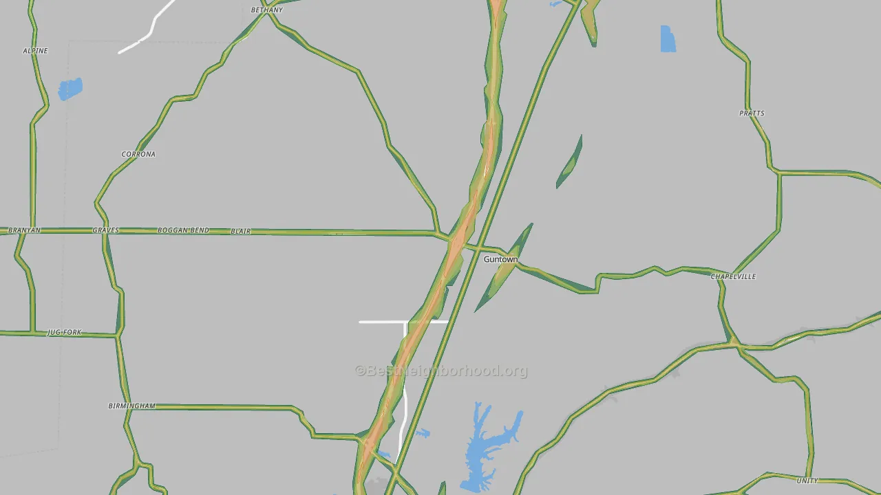 38849, MS Map of Noise Levels in 38849