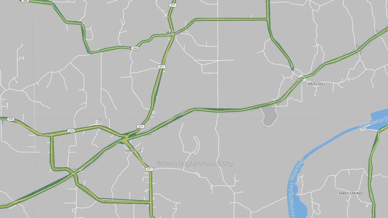 38856, MS Map of Noise Levels in 38856