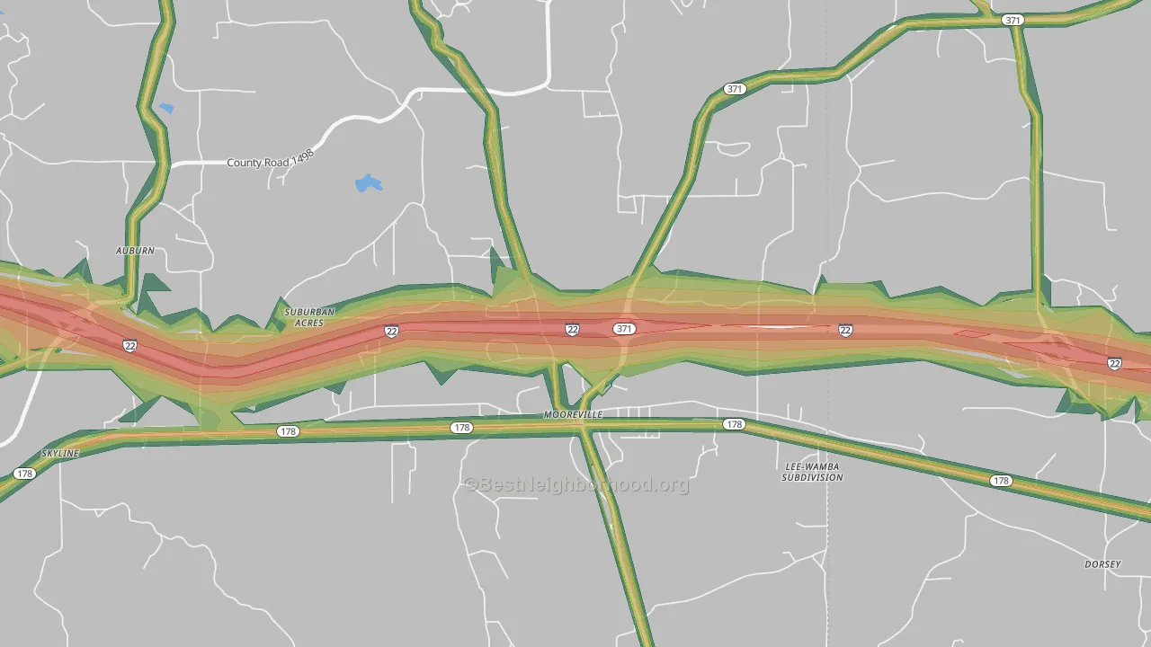 38857, MS Map of Noise Levels in 38857