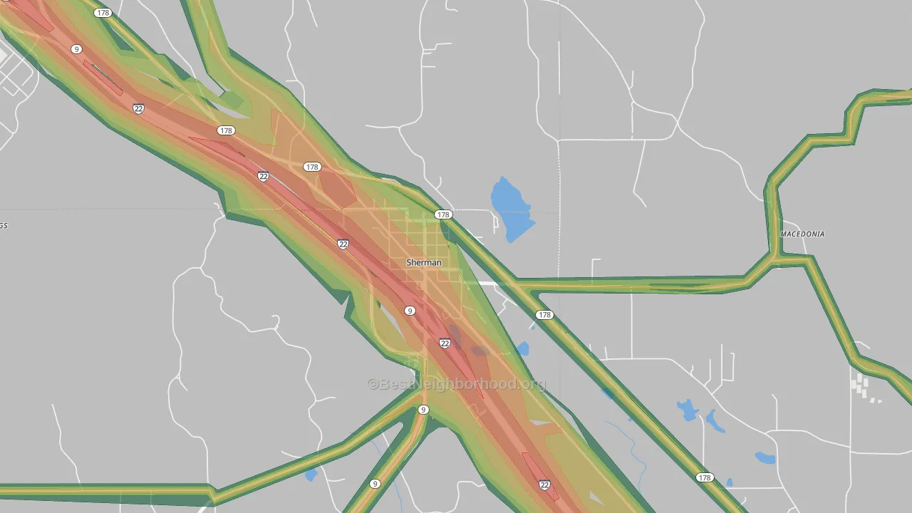 38869, MS Map of Noise Levels in 38869