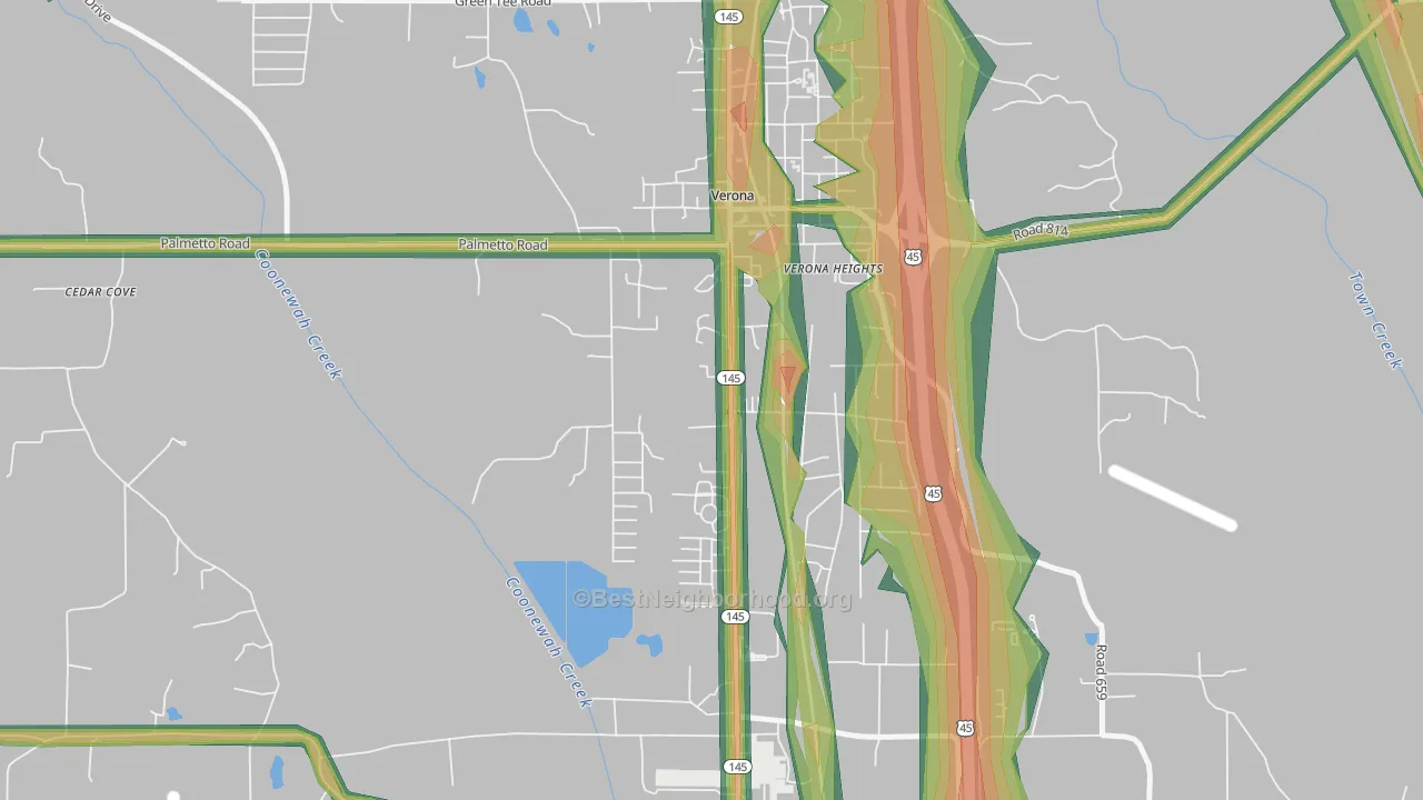 38879, MS Map of Noise Levels in 38879