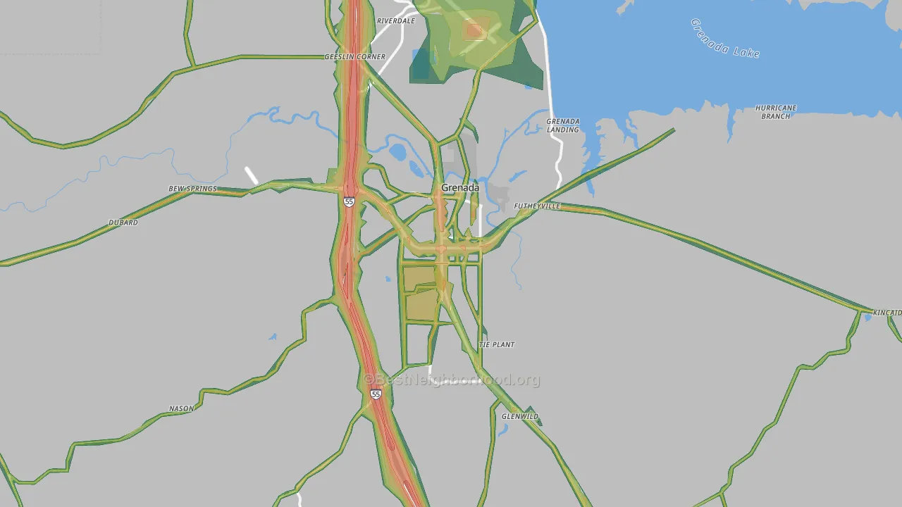 38901, MS Map of Noise Levels in 38901
