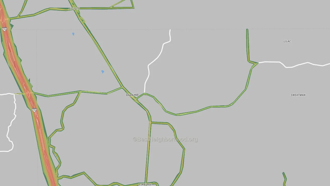 38925, MS Map of Noise Levels in 38925