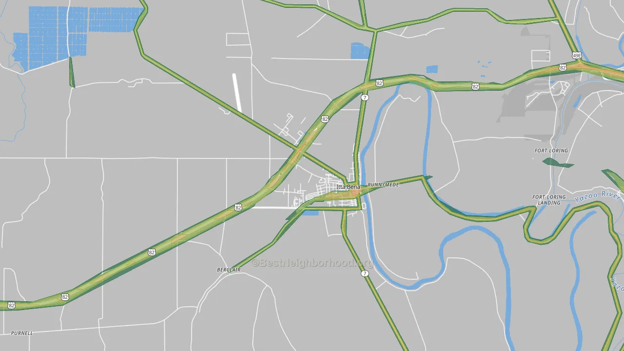38941, MS Map of Noise Levels in 38941