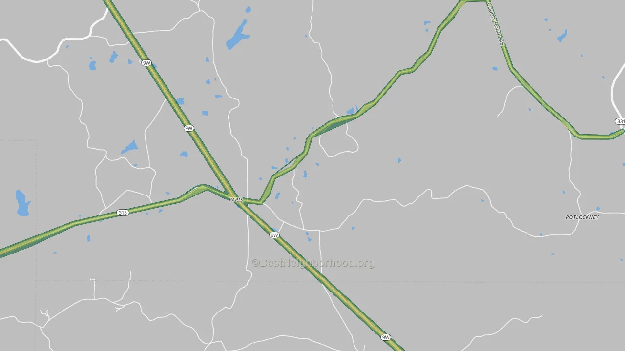 38949, MS Map of Noise Levels in 38949