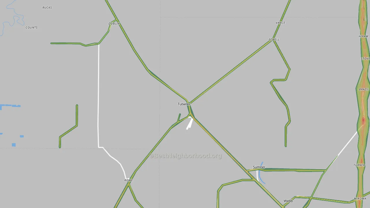 38963, MS Map of Noise Levels in 38963