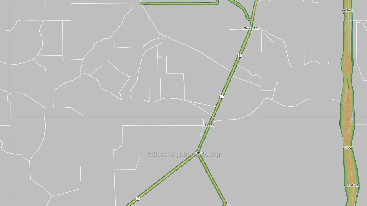 38964, MS Map of Noise Levels in 38964