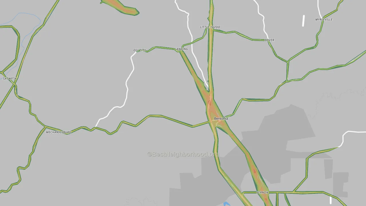 39040, MS Map of Noise Levels in 39040