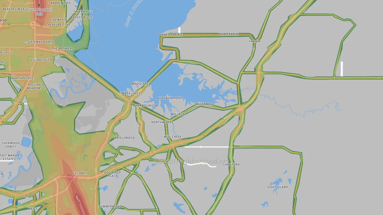 39047, MS Map of Noise Levels in 39047